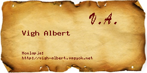 Vigh Albert névjegykártya